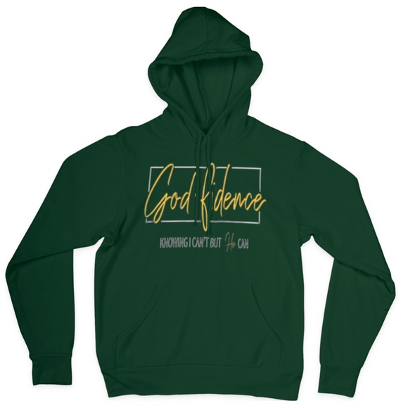 Gildan Other - Forest Green God•Fidence hoodie